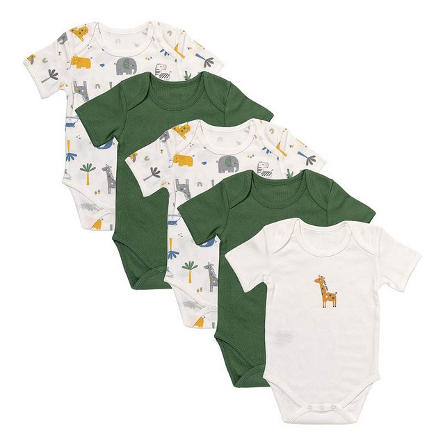 Schlummersack Kurzarmbody Bio Baby-Bodys kurzarm 5er-Pack OEKO-TEX zertifiziert