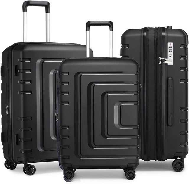 Sea choice Kofferset TSA-zugelassenes Schloss, 4 Rollen, Erweiterbar Reisekoffer Haltbar Trolley Handgepäck Sets mit TSA