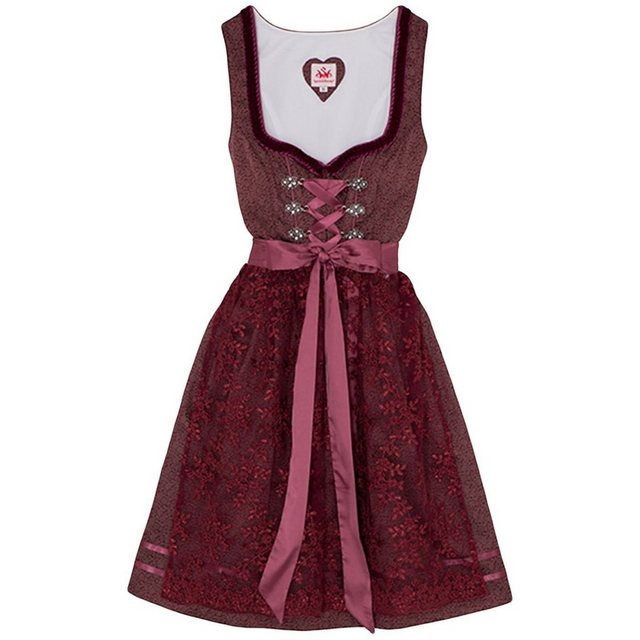 Spieth & Wensky Dirndl Bea Dirndl 2-teiliges Midi-Dirndl Kleid Dirndl Trachtenkleid kurz