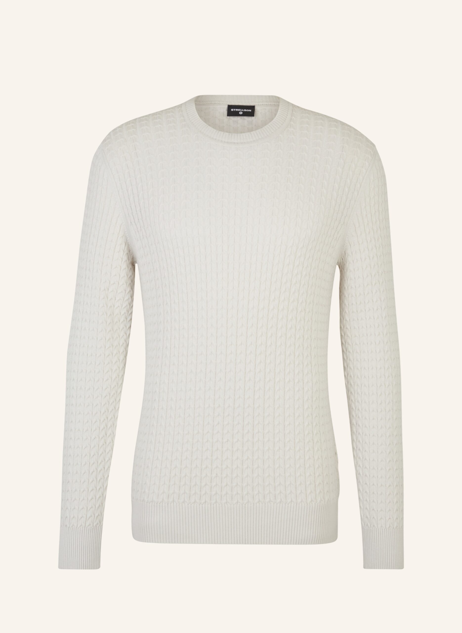 Strellson Strick-Pullover Strick-Pullover Kito, Offwhite Strukturiert weiss