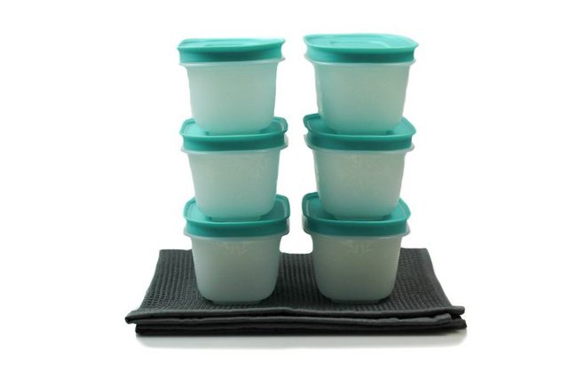 TUPPERWARE Back-Set TUPPERWARE Gefrier Behälter 170 ml weiß minze (6) Eis-Kristall Dose