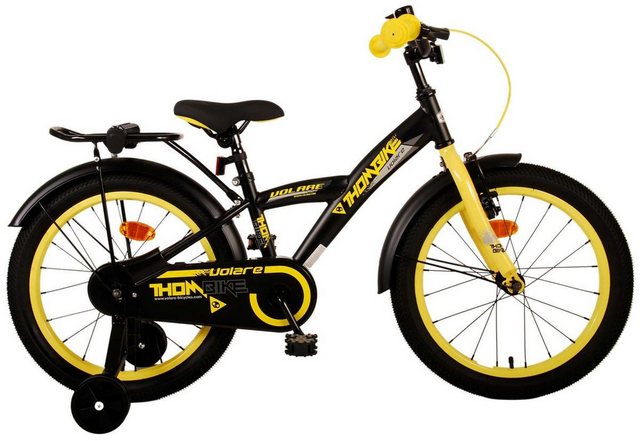 T&Y Trade Kinderfahrrad 18 ZOLL Kinder Jungen Fahrrad Kinderfahrrad Bike Rad TB Gelb 21796, Rücktritt, Gepäckträger, Seitenständer, Stützräder