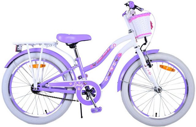 T&Y Trade Kinderfahrrad 20 ZOLL Kinder Mädchen Fahrrad Kinderfahrrad Rad LOVELY Lila 22123, 1 Gang, Rücktrittbremse, Korb, Seitenständer, Gepäckträger, Schutzbleche