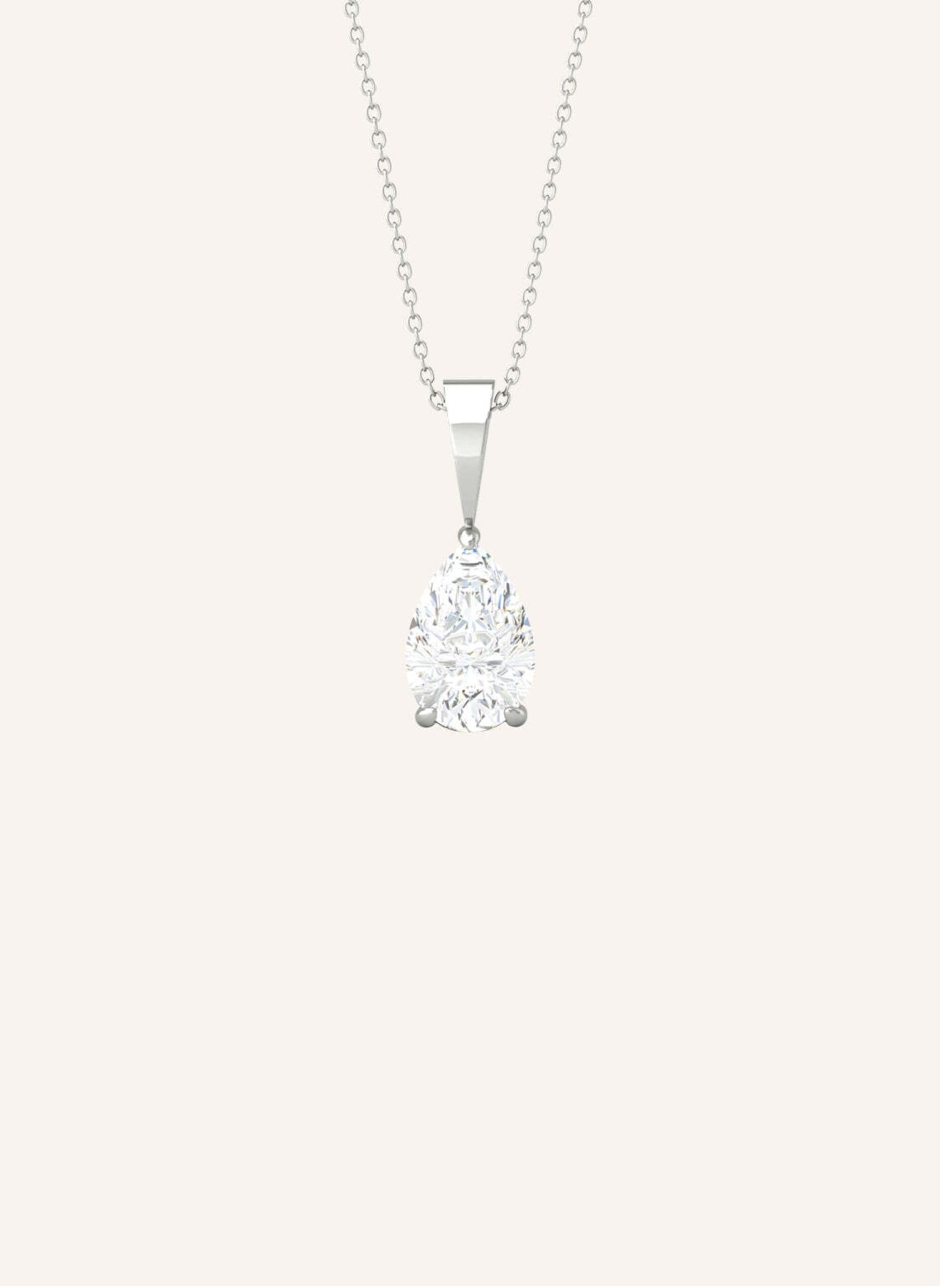 Veynou Halskette Liv Aus 14 Karat Weißgold Und 0,25ct. Diamanten silber