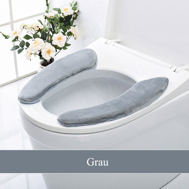 WC-Deckelbezug 2 PCS Toilettensitzbezug Weich, Toilettensitzauflagen Waschbar Coonoor, Wc Sitz Kissen Pads Wc Sitzbezüge Warm Toilettensitzbezug Plüsch