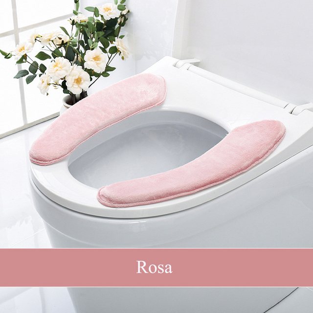 WC-Deckelbezug 2 PCS Toilettensitzbezug Weich, Toilettensitzauflagen Waschbar Coonoor, Wc Sitz Kissen Pads Wc Sitzbezüge Warm Toilettensitzbezug Plüsch