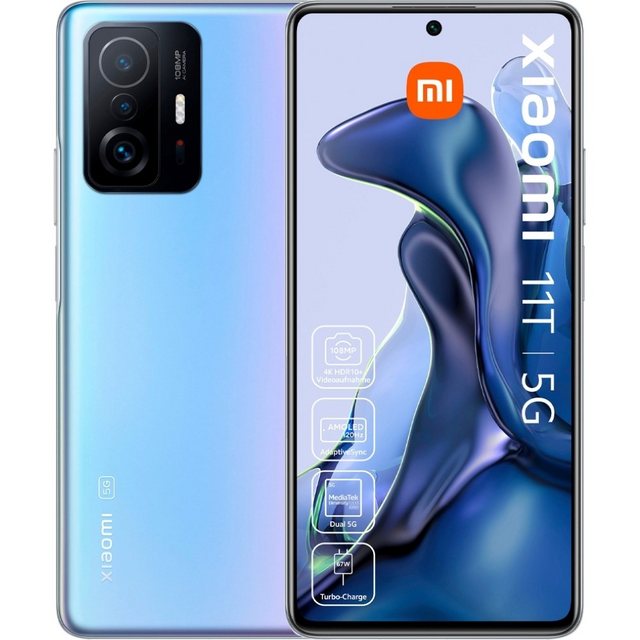 Xiaomi 11T 5G 128 GB / 8 GB - Smartphone - celestial blue Smartphone (6,7 Zoll, 128 GB Speicherplatz, 108 MP Kamera)