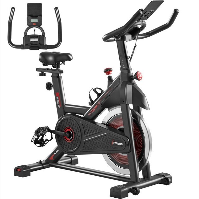 Yaheetech Fitnessbike, Heimtrainer Fahrrad für Zuhause mit LCD Display Verstellbar