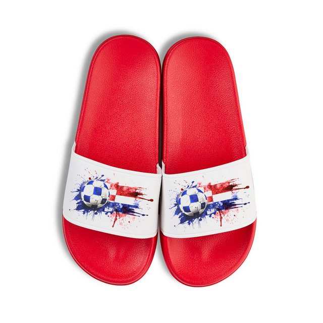 Youth Designz Kroatien Unisex Badelatschen Flip Flops Badeschuh mit lustigen Logo für Damen und Herren