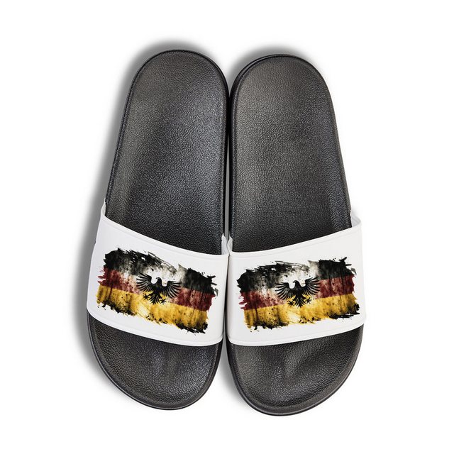 Youth Designz Vintage Germany Unisex Badelatschen Flip Flops Badeschuh mit lustigen Logo für Damen und Herren