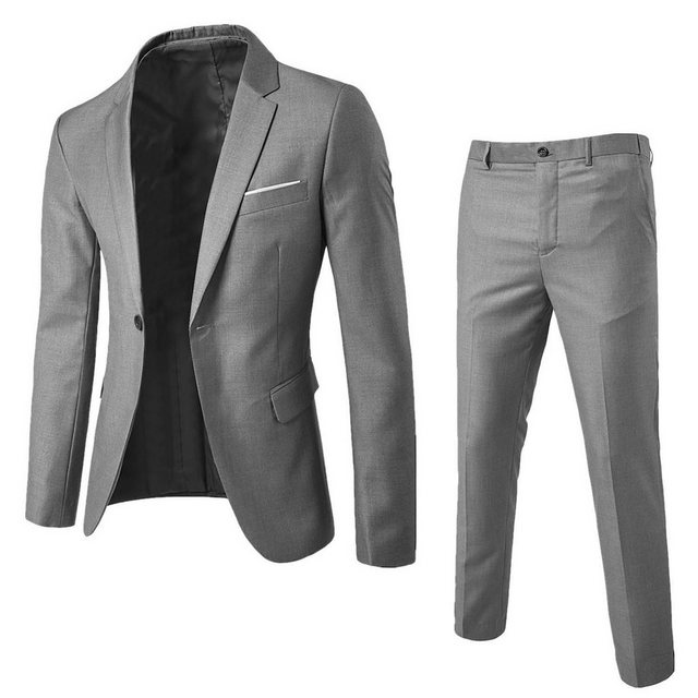 ZWY Anzug Herren Anzug 2 Teilig Slim Fit Herrenanzug Hochzeit Anzüge