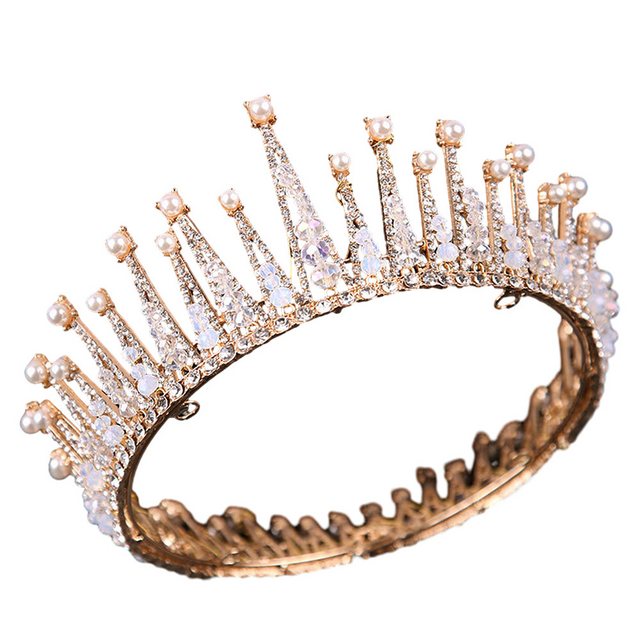 ZWY Diadem Goldene Krone, Brauthaarschmuck, Kinderhaarschmuck (1-tlg., Hochzeitsdekorationen, Brautjungfern-Haarschmuck), Haarschmuck Gold Eleganter Haarschmuck geeignet für Frauen