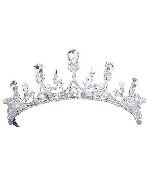 ZWY Diadem Kronen-Haarschmuck, goldenes Stirnband, weißer Haarschmuck (1-tlg., Braut-Hochzeitsdekorationen, Brautjungfern-Haarschmuck), Haarschmuck weiß, eleganter Haarschmuck passend für Damen