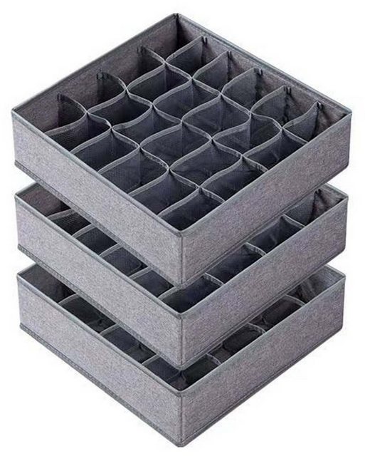 ZWY Kleiderschrank 3er-Pack zusammenklappbarer Socken- und Unterwäsche-Organizer (1-St)