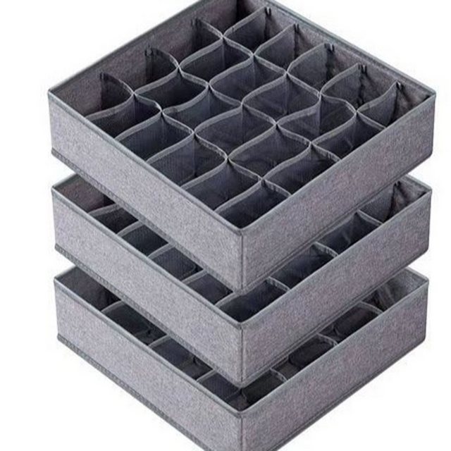 ZWY Kleiderschrank 3er-Pack zusammenklappbarer Socken- und Unterwäsche-Organizer (3-St)