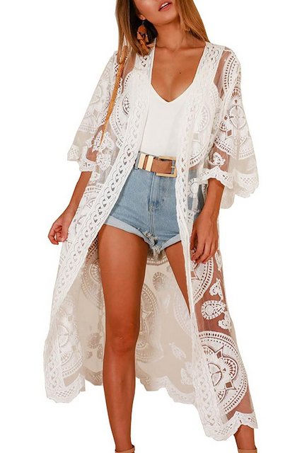 ZWY Strandkleid Damen Bademode Coverups Bademode Langes Strandkleid Spitze Bikini