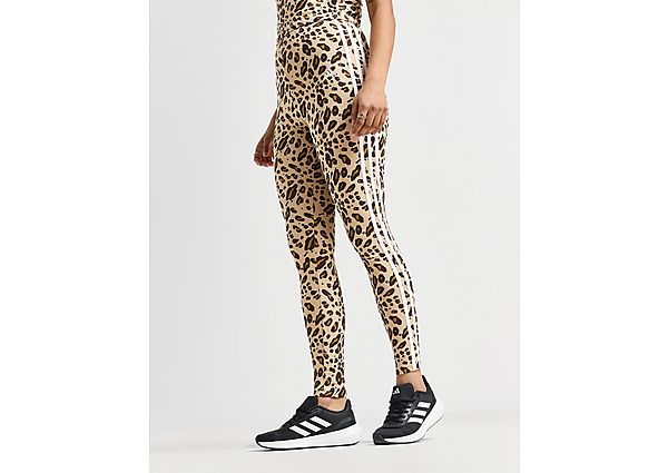 adidas Badge of Sport Leopard Print Leggings - Damen, Brown