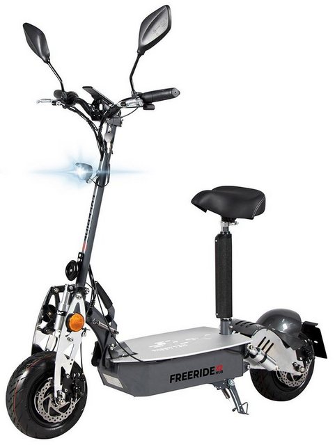 eFlux E-Scooter Freeride X2 Elektro Roller mit Straßenzulassung klappbar, 2500,00 W, 45,00 km/h, (1 tlg), Scooter - bis 55 km Reichweite - Lithium-Ionen Akku - Sitz