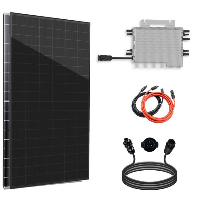 enprovesolar Solaranlage Balkonkraftwerk Set (1720) Bifazial, 1720,00 W, Monokristallin, (Photovoltaik Solaranlage mit Relais), Deye Wechselrichter 1600W SUN-M160G4-EU-Q0