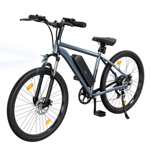 iscooter E-Bike 26-Zoll-E-Bike mit abnehmbarem 10,4-Ah-Akku, 5-Gang-Geschwindigkeit, Kettenschaltung, Heckmotor, ABS Duales Bremssystem, Höchstlast 150 kg, 7-Gang Shimano Schaltung