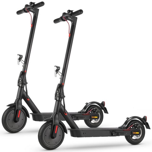 iscooter E-Scooter 2 Stück 8,5 Zoll E-Scooter mit Straßenzulassung ABE, Doppelfederung, 350,00 W, 20,00 km/h, 30 KM Reichweite, klappbar, Duales Bremssystem, Belastung bis 120kg