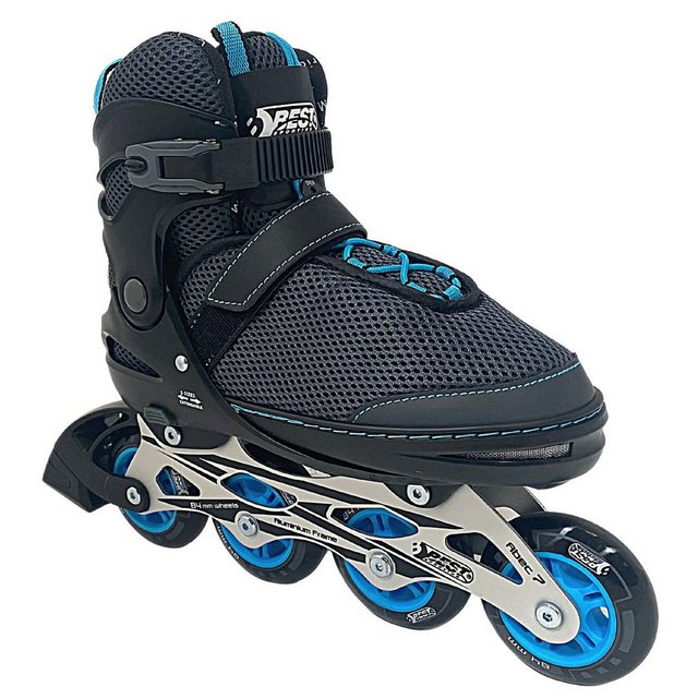 Best Sporting Inlineskates Inline Skates Erwachsene & Jugendliche I Rollschuhe Größe 37 - 41, Breitenverstellung bis 6 mm I robuste Inliner mit Bremse I blau