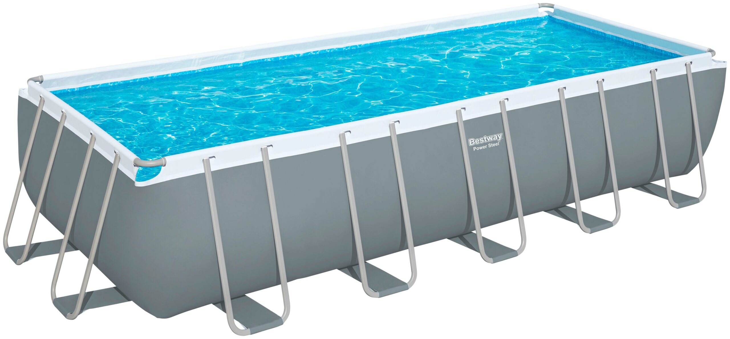 Bestway Framepool "Power Steel™", (Komplett-Set), Frame Pool mit Filterpumpe 640x274x132 cm, grau