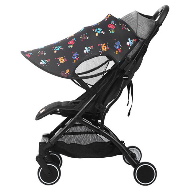 Daisred Kinderwagen-Sonnenschutzhülle Sonnensegel für Kinderwagen mit UPF 50+ Baby Buggy Sun Sonnendach, Durchmesser 70 cm