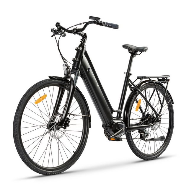 Docrooup E-Bike 28Zoll E-Bike, 700C Citybike 36V/13AH Li-Ionen Akku, SHIMANO 8-Gang, 8 Gang Shimano, Kettenschaltung, Bafang Mittelmotor 250W, 468 Wh akku, (Mountainbike, E-citybike, für 160-195cm, mit Gepäckträger, Scheinwerfer, Rücklicht, Schutzblech, Frontkorb (optional), Elektrofahrrad für Männer und Frauen, Reichweite 100km, bis 150kg