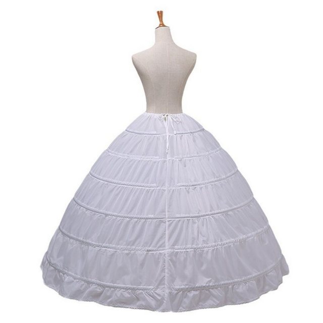 Fivejoy Unterrock Petticoat Unterrock Damen Lang 6 Reifrock Fluffy Underskirt (für Brautkleid Ballkleid)