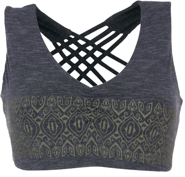 Guru-Shop T-Shirt Bikini Top, Bra Top, bedrucktes Yoga Top aus.. Psychedelic, alternative Bekleidung, Festival, Ethno Style