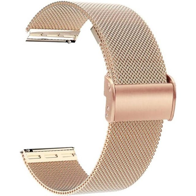 HOUROC Smartwatch-Armband Uhrenarmbänder Ersatzband für Damen Herren, Smartwatch Ersatzarmband, Mesh Armbänder Milanaise Metallarmband Zubehör für Frauen Männer 22mm