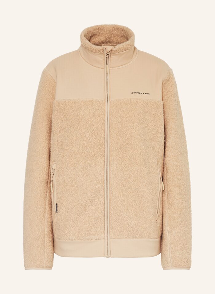 Kapten & Son Teddyfell-Jacke beige
