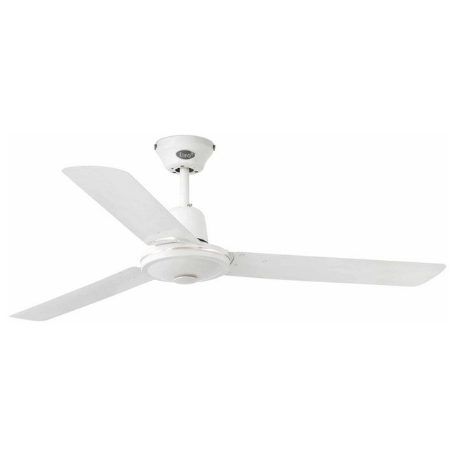 Kunstbaum Ansehnlicher Faro Deckenventilator Eco Indus in weiß, Faro, Höhe 32 cm, Ventilatoren