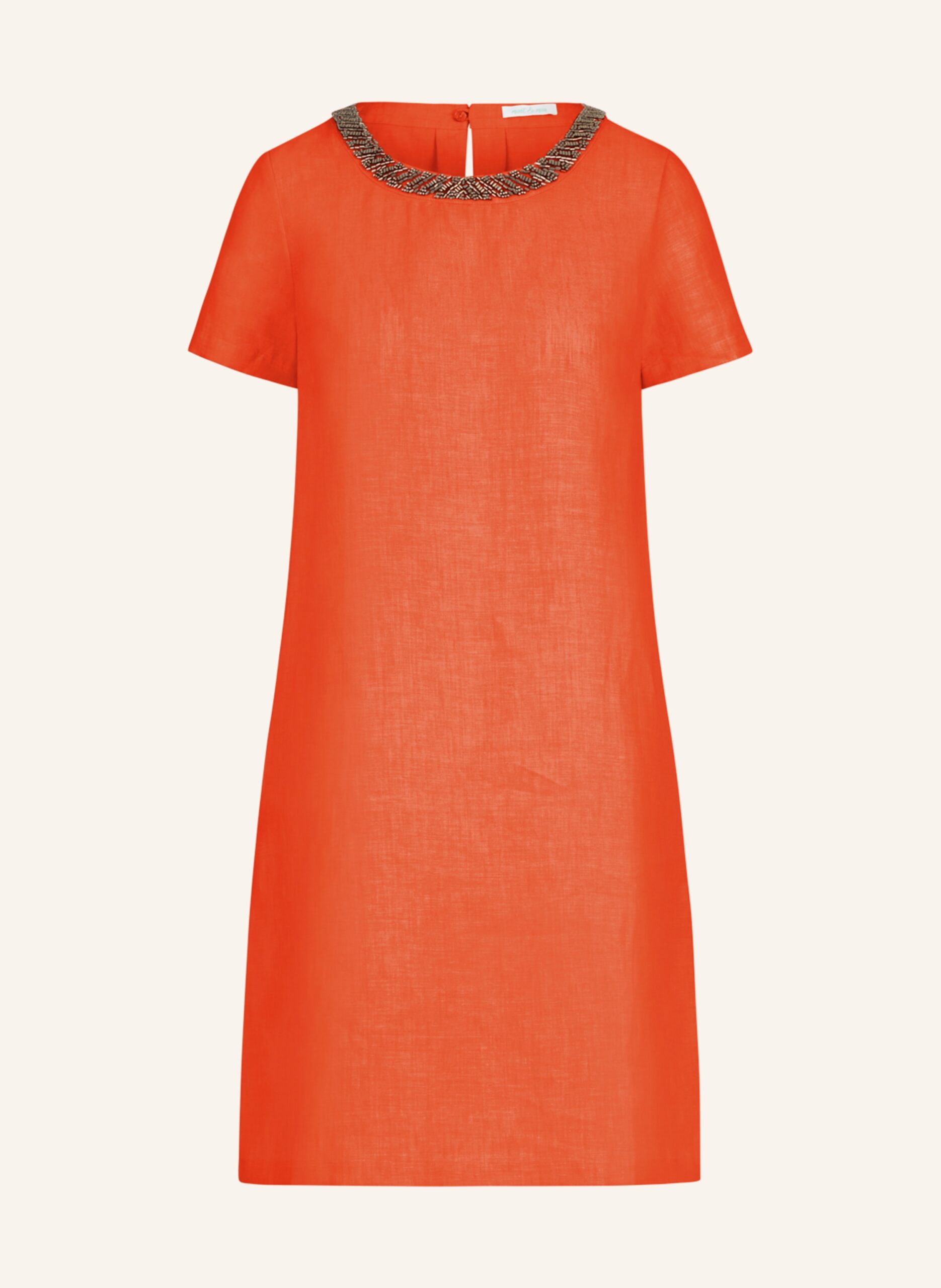 Mint & Mia Leinen Kleid rot