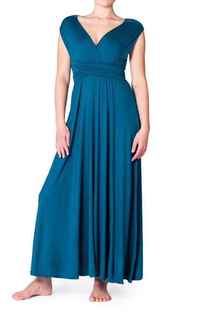 PANASIAM Tunikakleid langes Maxikleid Infinity Dress mit V-Ausschnitt Abendkleid Ballkleid Neckholder Sommerkleid Damen Kleid mit hoher Taille Brautjungfer Kleid