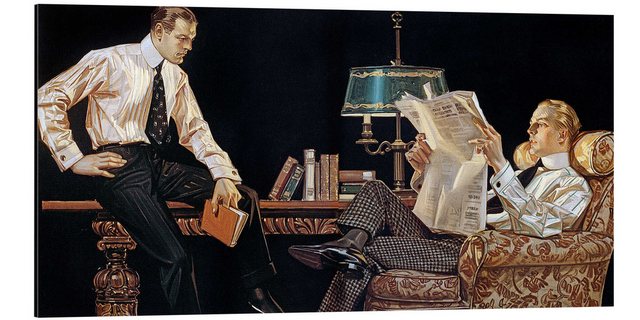 Posterlounge Alu-Dibond-Druck Joseph Christian Leyendecker, Herrenmode 1914, Wohnzimmer Vintage Malerei