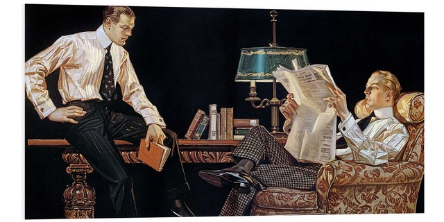 Posterlounge Forex-Bild Joseph Christian Leyendecker, Herrenmode 1914, Wohnzimmer Vintage Malerei