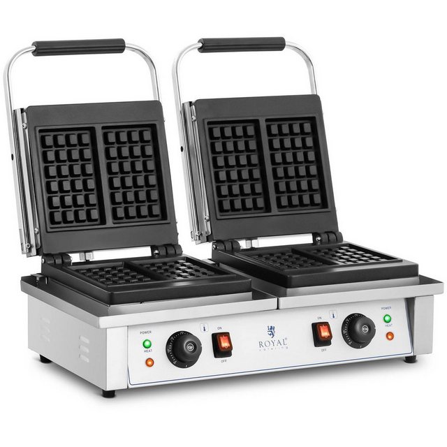 Royal Catering Waffeleisen Doppel-Waffeleisen belgisches Waffeleisen Waffelmaschine rechteckig 2