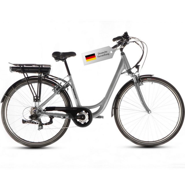 SAXXX E-Bike Advanced Sport Elektrofahrrad, Citybike, 7 Gang Shimano Tourney Schaltwerk, Kettenschaltung, Heckmotor, 480 Wh Akku, mit integriertes Rahmenschloss