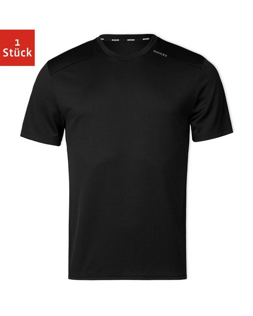 SNOCKS Trainingsshirt Sportshirt aus Mesh für Herren (1-tlg) ohne kratzenden Zettel, mit reflektierendem Logo