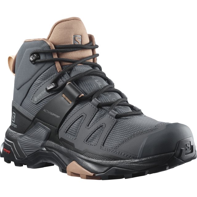 Salomon Schuhe X ULTRA 4 MID GTX W Ebo Ebony/Mocha Mousse/Almond Cream Wanderschuh