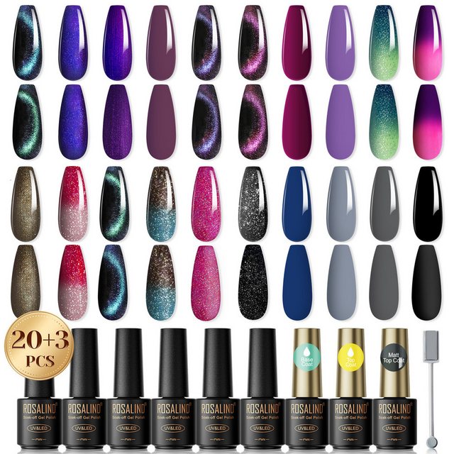 Scheiffy Nagellack-Set Nagellack-Gel,DIY-Maniküre,Nagellack-Set für Einsteiger,23PCS