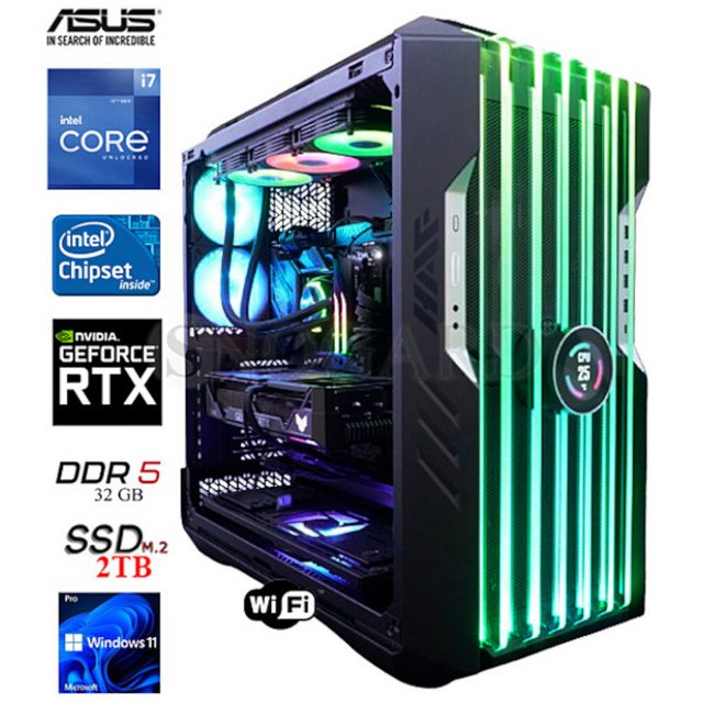 Snogard UltraGaming i7-13700K 32GB RTX4080 2TB-M2 WiFi W11P Gaming-PC (AMD Core i7 13700K, RTX 4080 OC, Wasserkühlung, Windows 11, DDR5, 32GB 6000MHz, PCIe 4.0 NVMe SSD, 2TB, RTX 4080 OC)