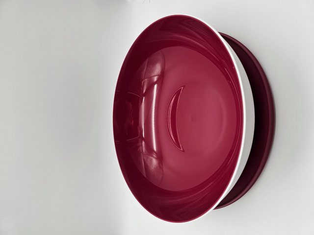 TUPPERWARE Servierschüssel Tupperware Allegra Schale 5 Liter in bordeaux/weiß