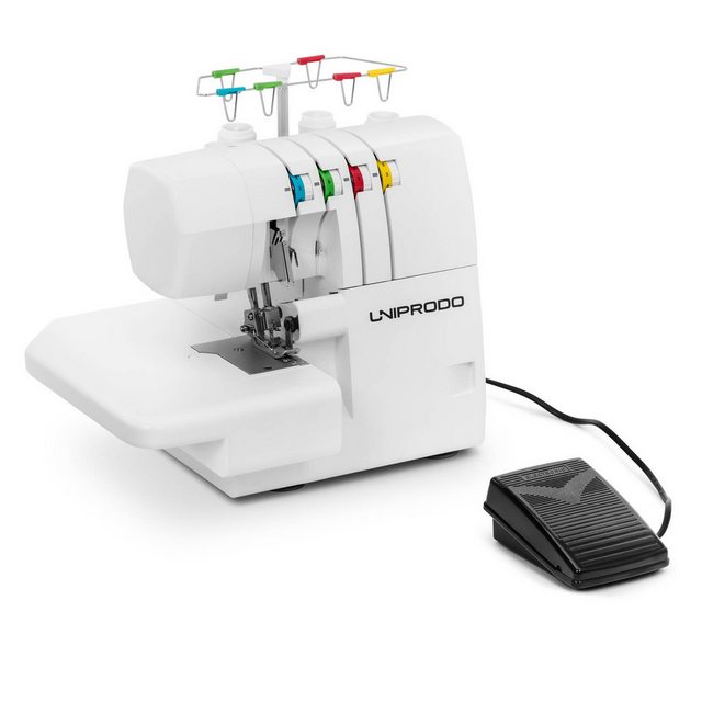 Uniprodo Overlock-Nähmaschine Overlock-Nähmaschine 1100 Stiche pro Minute LED Differentialtransport