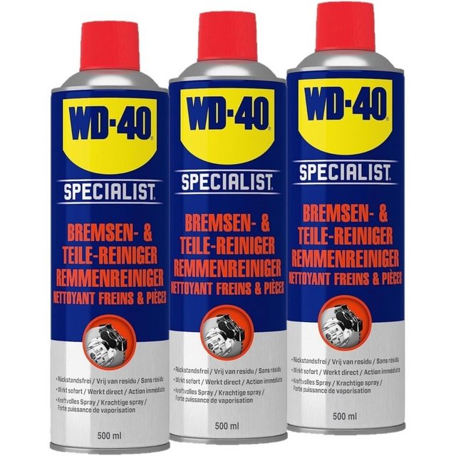 WD-40 Schmierfett Specialist Bremsen- und Teilereiniger, 3x500 ml, 1500 ml, (3-St)