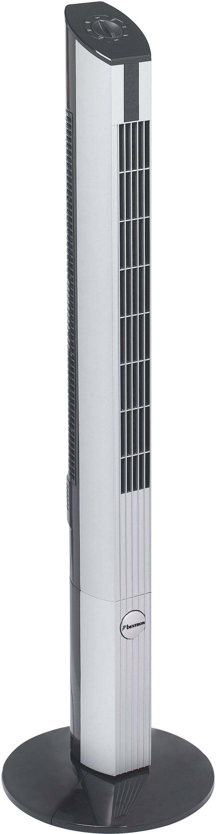 bestron Turmventilator "DFT430", mit Schwenkfunktion, Höhe: 107 cm, 50 W, Schwarz/Grau